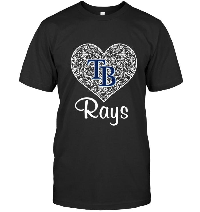 Mlb Tampa Bay Rays Heart Floral Pattern Shirt Plus Size Up To 5xl