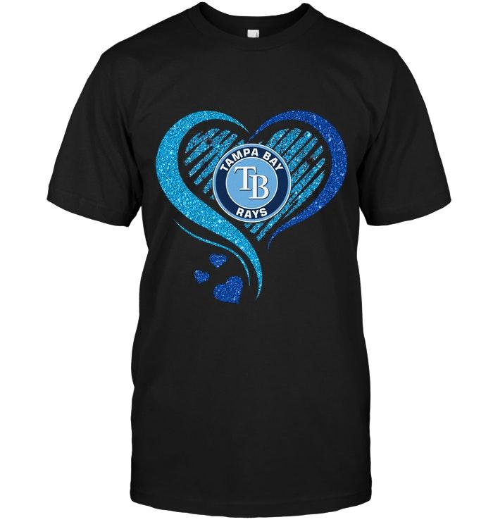 Mlb Tampa Bay Rays Heart Glittering Shirt Plus Size Up To 5xl