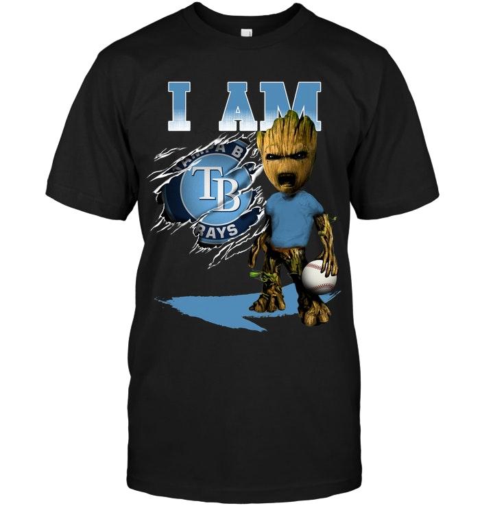 Mlb Tampa Bay Rays I Am Tampa Bay Rays Groot Shirt Tshirt Plus Size Up To 5xl