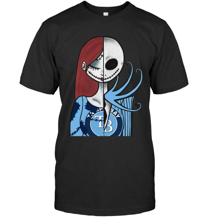 Mlb Tampa Bay Rays Jack Skellington Sally Halloween Fan Shirt Plus Size Up To 5xl