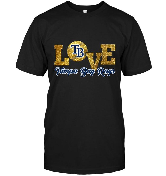 Mlb Tampa Bay Rays Love Tampa Bay Rays Glittering T Shirt Tshirt Plus Size Up To 5xl