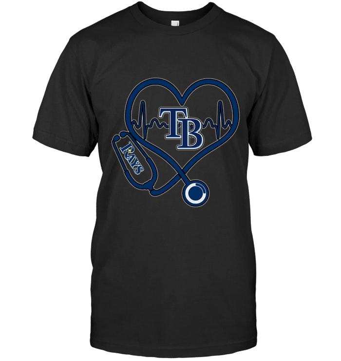 Mlb Tampa Bay Rays Nurse Scope Love Heartbeat Shirt Tshirt Plus Size Up To 5xl