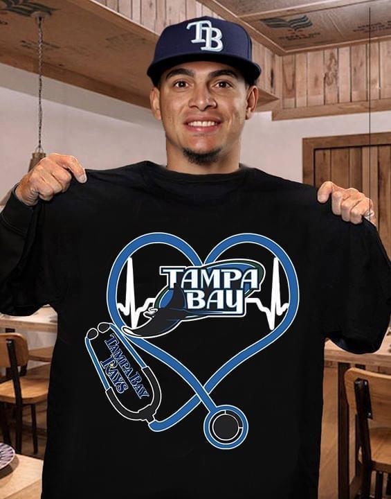 Mlb Tampa Bay Rays Nurse Tampa Bay Rays Steth Scope T Shirt Shirt Size Up To 5xl