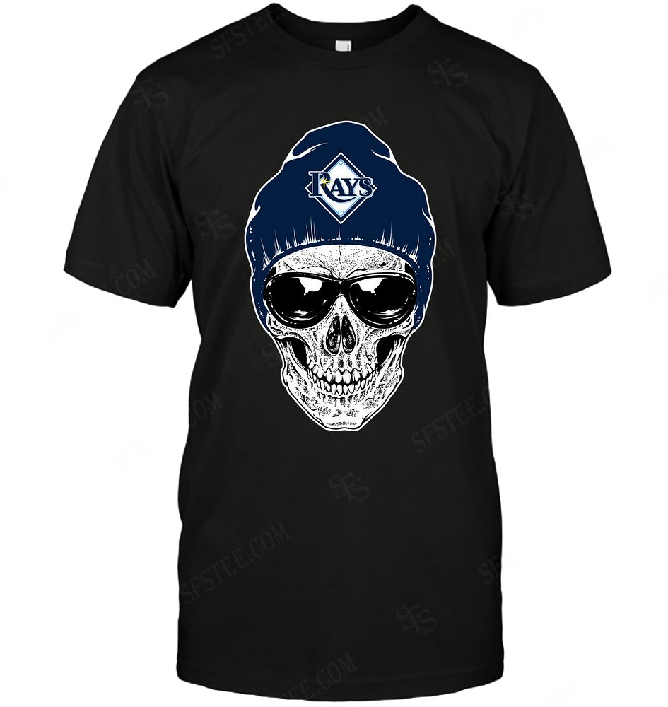 Mlb Tampa Bay Rays Skull Rock With Beanie Sweater Size Up To 5xl