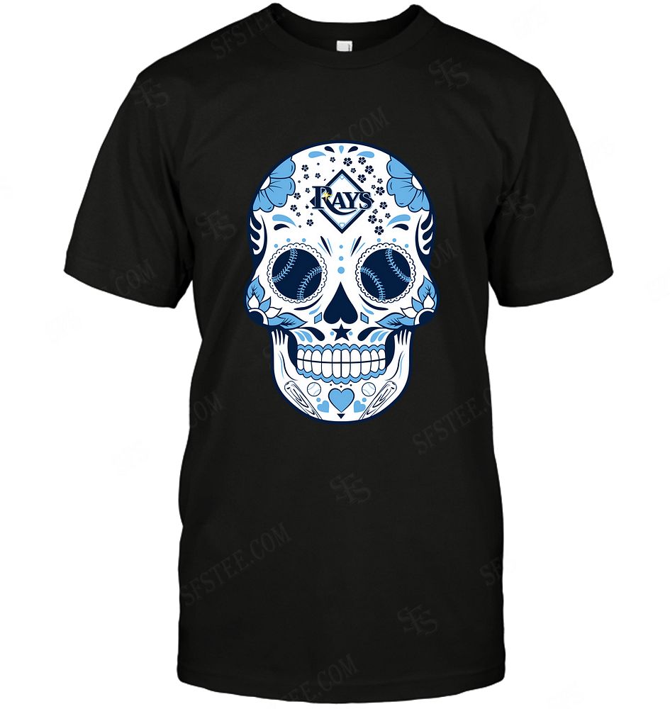 Mlb Tampa Bay Rays Skull Rock With Flower Sweater Size Up To 5xl