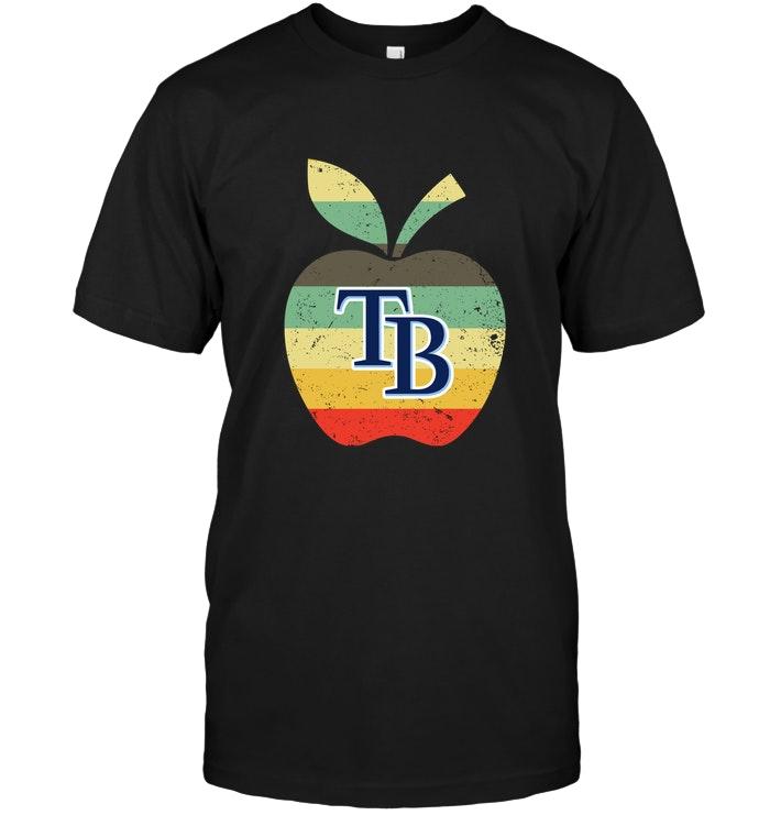 Mlb Tampa Bay Rays Teacher Apple Retro Shirt Long Sleeve Size Up To 5xl