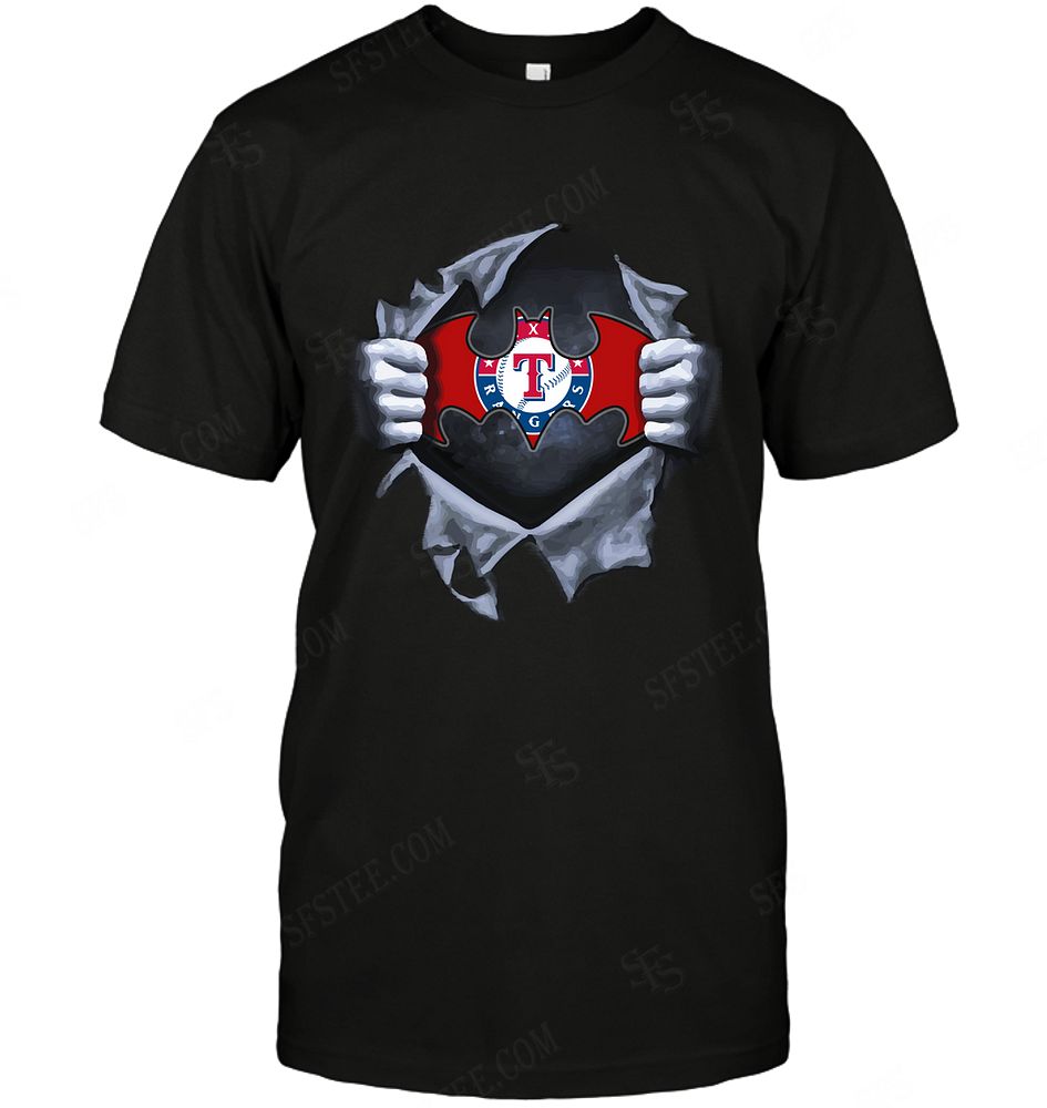 Mlb Texas Rangers Batman Logo Dc Marvel Jersey Superhero Avenger Tshirt Plus Size Up To 5xl