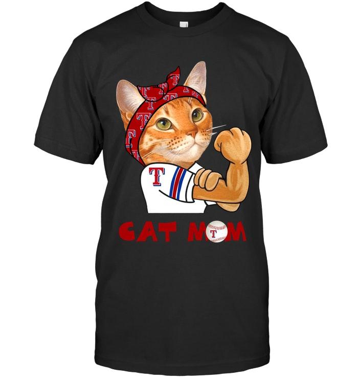 Mlb Texas Rangers Cat Mom Strong Mom For Fan T Shirt Shirt Plus Size Up To 5xl