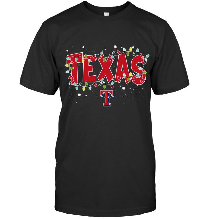 Mlb Texas Rangers Christmas Fairy Lights T Shirt Hoodie Size Up To 5xl