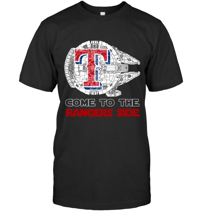 Mlb Texas Rangers Come To Texas Rangers Side Star Wars Millennium Falcon Fan T Shirt Tank Top Size Up To 5xl