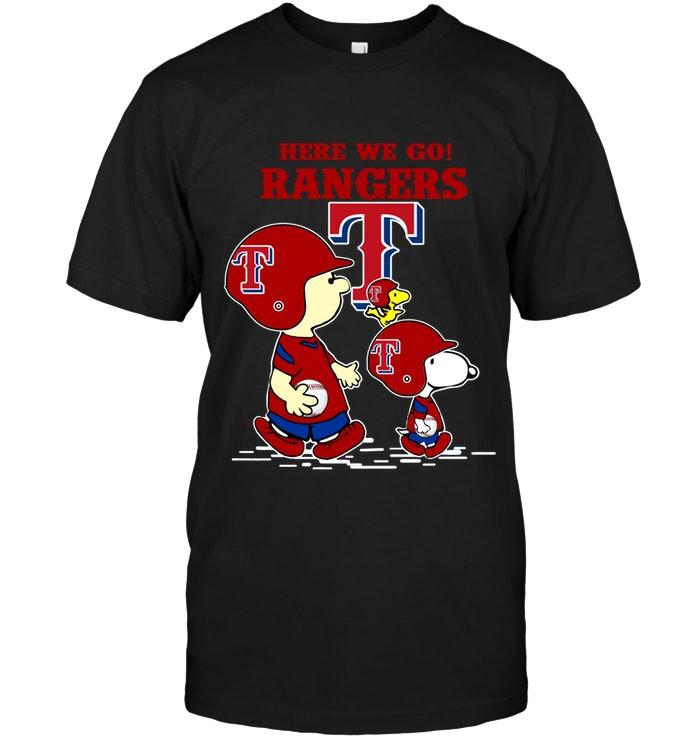 Mlb Texas Rangers Here We Go Texas Rangers Snoopy Shirt Hoodie Size Up To 5xl