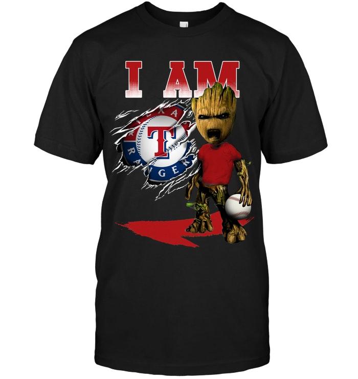 Mlb Texas Rangers I Am Texas Rangers Groot Shirt Size Up To 5xl