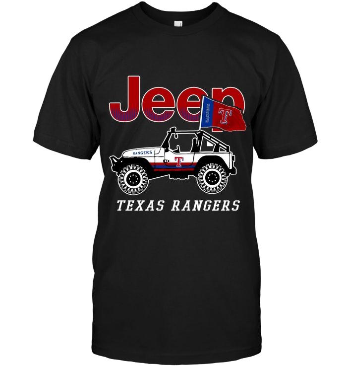 Mlb Texas Rangers Jeep Shirt Long Sleeve Size Up To 5xl