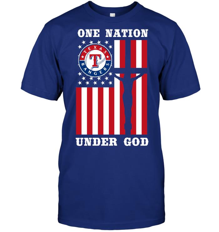 Mlb Texas Rangers – One Nation Under God Long Sleeve Size Up To 5xl