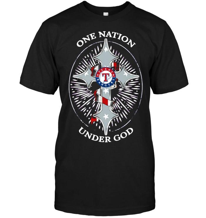 Mlb Texas Rangers One Nation Under God Texas Rangers Jesus Cross Sweater Size Up To 5xl