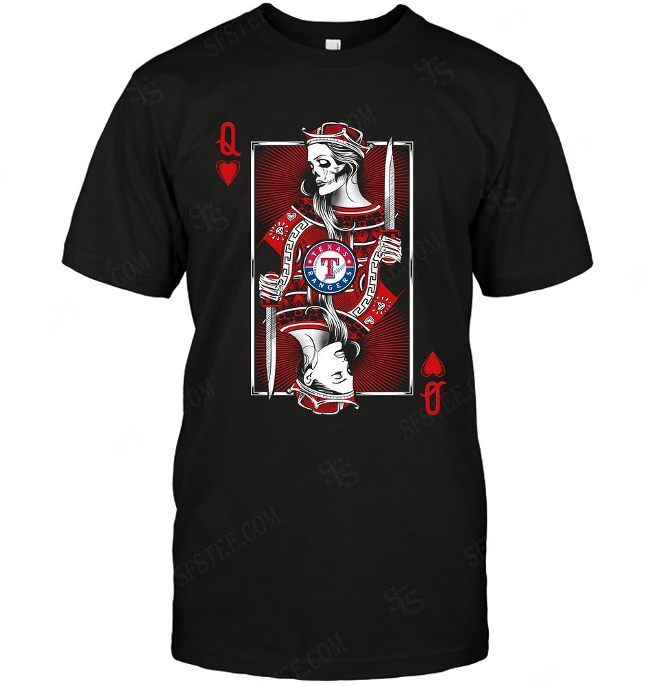 Mlb Texas Rangers Queen Card Poker Shirt Plus Size Up To 5xl