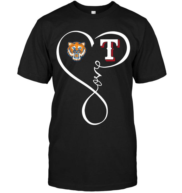 Mlb Texas Rangers Sam Houston State Bearkats Texas Rangers Love Heart Shirt Long Sleeve Plus Size Up To 5xl