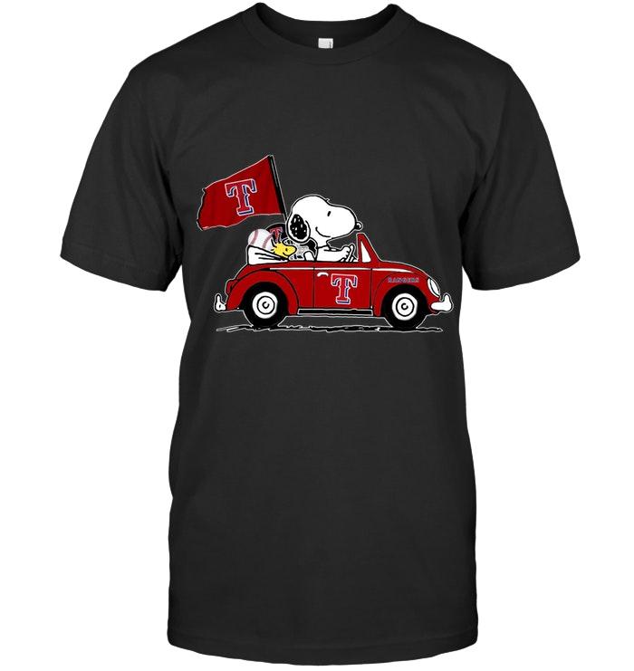 Mlb Texas Rangers Snoopy Drives Texas Rangers Beetle Car Fan T Shirt Tshirt Size Up To 5xl