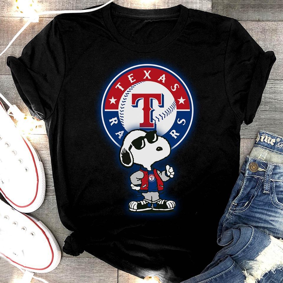 Mlb Texas Rangers Snoopy Likes Texas Rangers Mlb Fan T Shirt Tshirt Size Up To 5xl