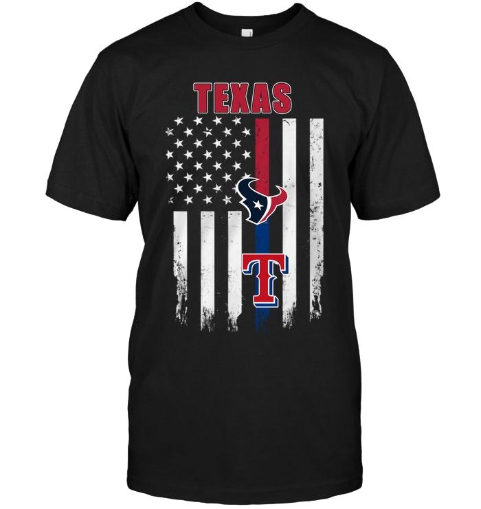 Mlb Texas Rangers Texas Houston Texans Texas Rangers American Flag Shirt Shirt Size Up To 5xl