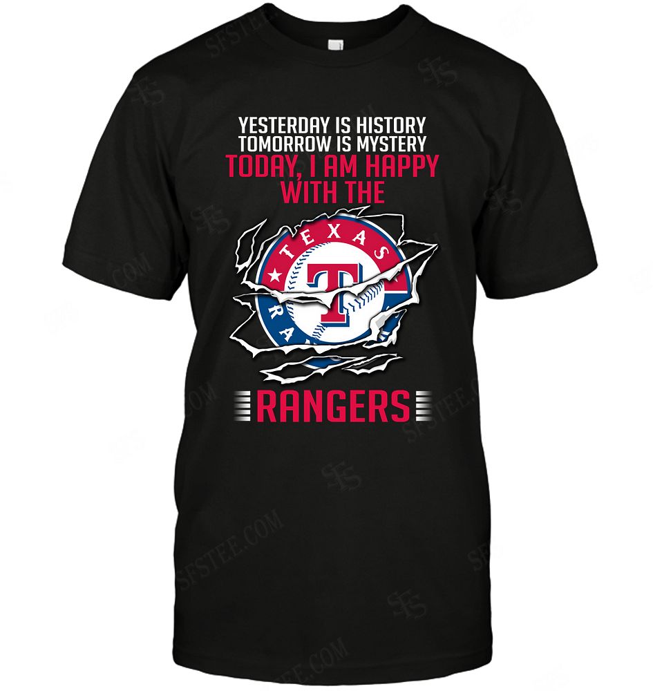 Mlb Texas Rangers Yesterday Is History Hoodie Size Up To 5xl