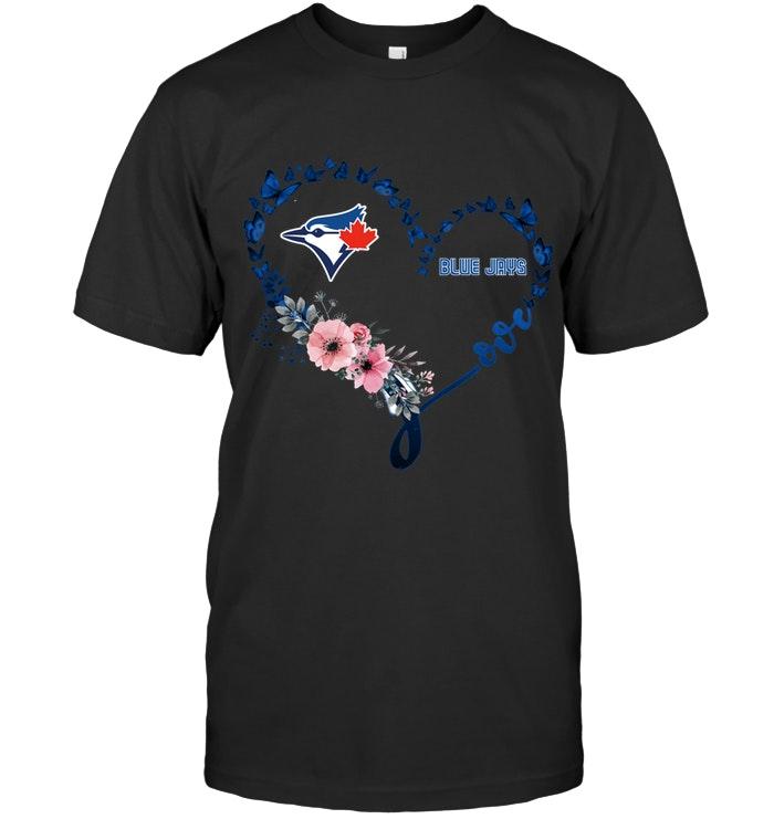 Mlb Toronto Blue Jays Butterfly Heart Shirt Shirt Size Up To 5xl