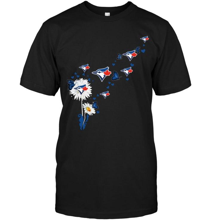 Mlb Toronto Blue Jays Daisy Butterfly Fan Shirt Plus Size Up To 5xl