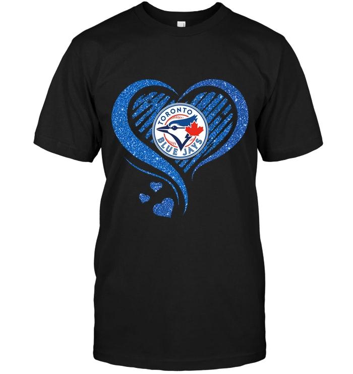 Mlb Toronto Blue Jays Heart Glittering Shirt Shirt Size Up To 5xl