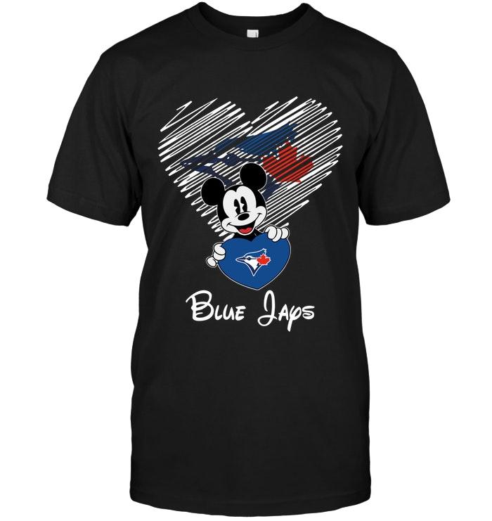 Mlb Toronto Blue Jays Mickey Loves Toronto Blue Jays Fan Shirt Shirt Plus Size Up To 5xl