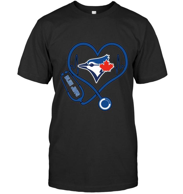 Mlb Toronto Blue Jays Nurse Scope Love Heartbeat Shirt Tshirt Size Up To 5xl