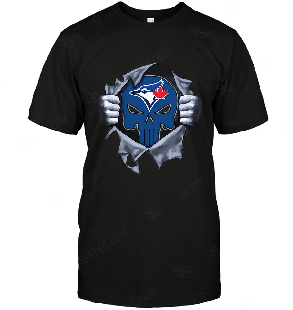 Mlb Toronto Blue Jays Punisher Logo Dc Marvel Jersey Superhero Avenger Hoodie Plus Size Up To 5xl