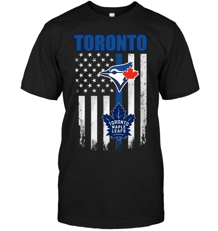 Mlb Toronto Blue Jays Toronto Toronto Blue Jays Toronto Maple Leafs American Flag Shirt Tshirt Size Up To 5xl