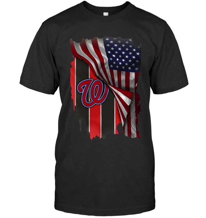 Mlb Washington Nationals American Flag Fan Shirt Tshirt Plus Size Up To 5xl