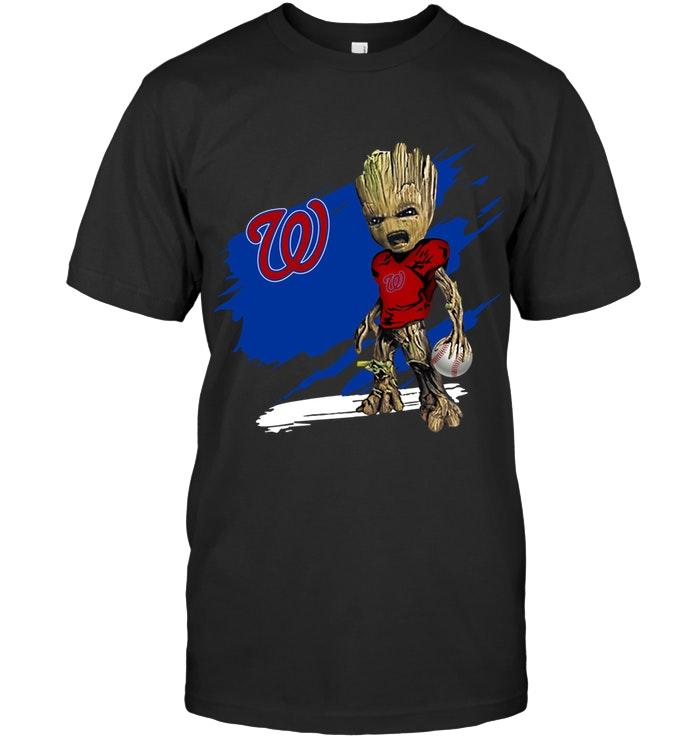 Mlb Washington Nationals Angry Baby Groot Ripped Shirt Sweater Plus Size Up To 5xl