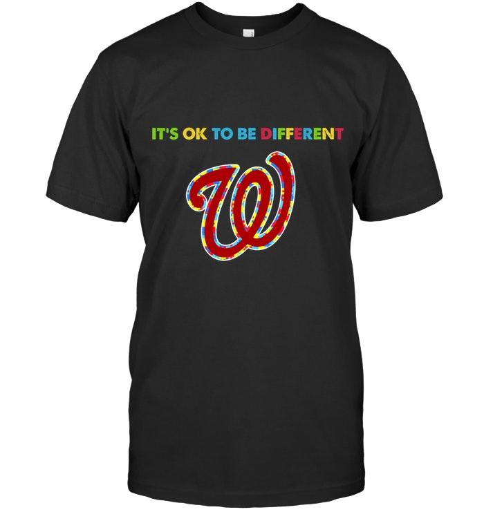 Mlb Washington Nationals Autism Its Okie To Be Different T Shirt Sweater Plus Size Up To 5xl