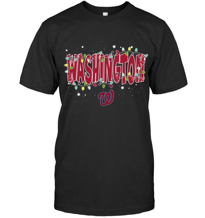 Mlb Washington Nationals Christmas Fairy Lights T Shirt Tank Top Plus Size Up To 5xl