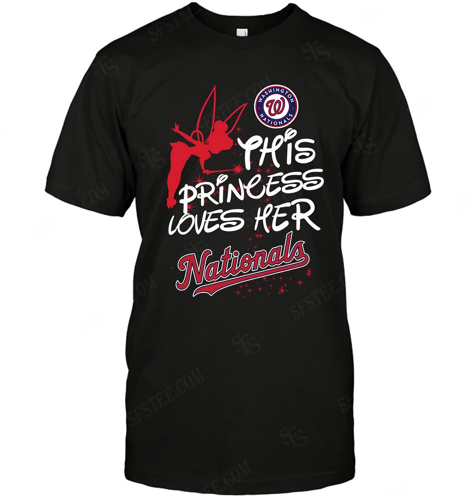 Mlb Washington Nationals Fairy Disney This Princess Loves Her Team Long Sleeve Size Up To 5xl