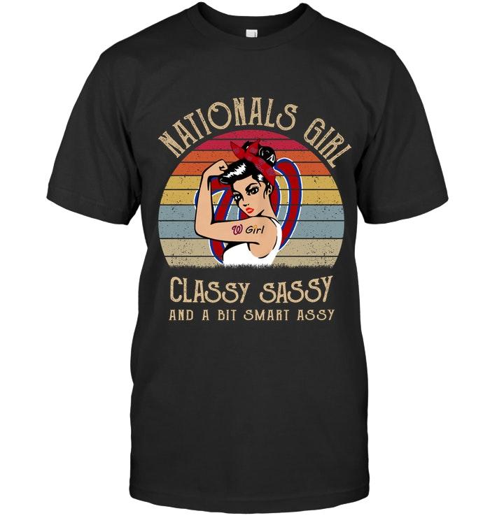 Mlb Washington Nationals Girl Classy Sasy And A Bit Smart Asy Retro Shirt Long Sleeve Plus Size Up To 5xl