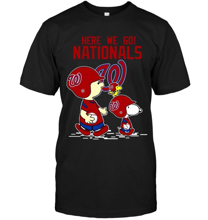 Mlb Washington Nationals Here We Go Washington Nationals Snoopy Shirt Tank Top Plus Size Up To 5xl