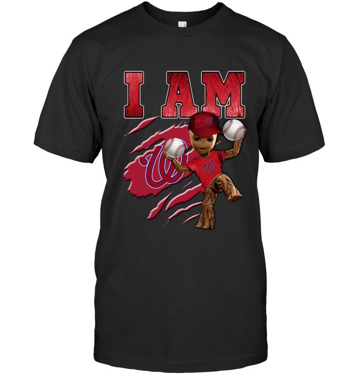 Mlb Washington Nationals I Am Groot Loves Washington Nationals Fan T Shirt Sweater Plus Size Up To 5xl