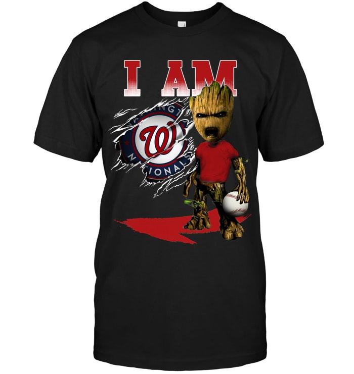 Mlb Washington Nationals I Am Washington Nationals Groot Shirt Hoodie Size Up To 5xl