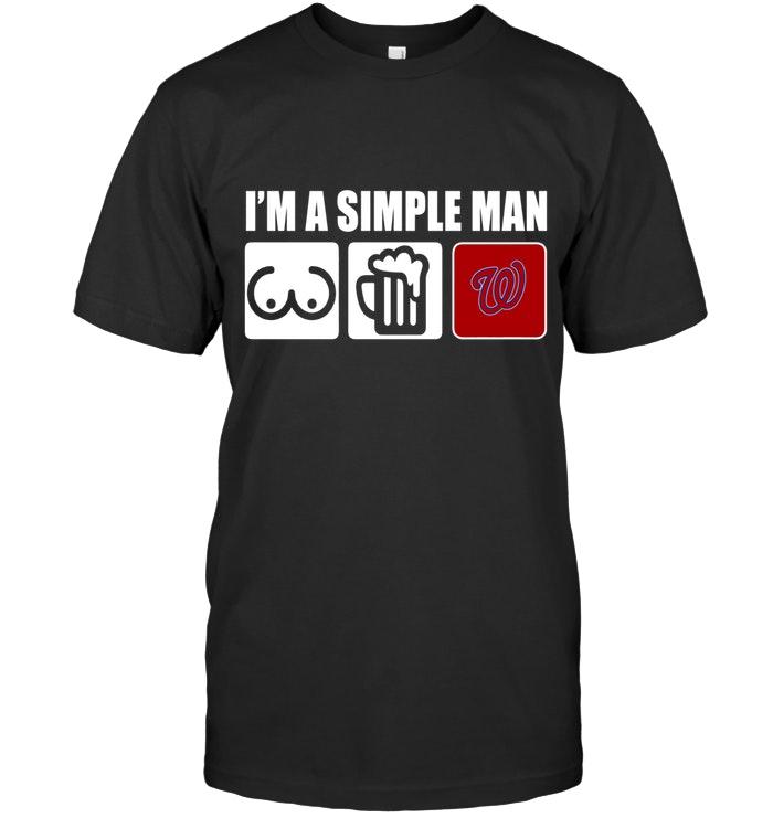 Mlb Washington Nationals Im Simple Man Loves Bobs Beer Washington Nationals Fan Shirt Long Sleeve Plus Size Up To 5xl