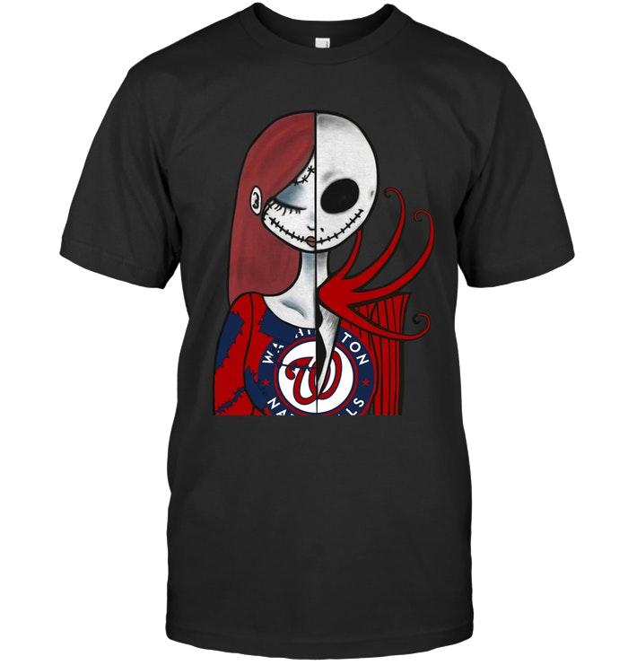 Mlb Washington Nationals Jack Skellington Sally Halloween Fan Shirt Tank Top Size Up To 5xl