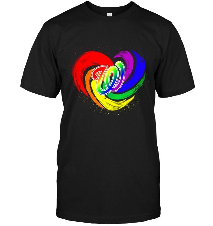 Mlb Washington Nationals Lgbt Tornado Heart Shirt Tshirt Size Up To 5xl