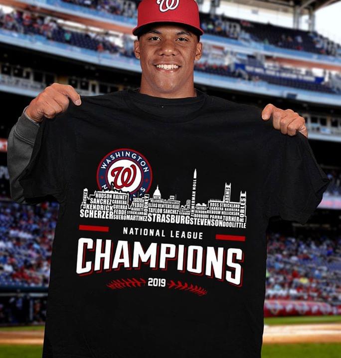 Mlb Washington Nationals National League Champions 2019 Washington Nationals Typography Size Up To 5xl