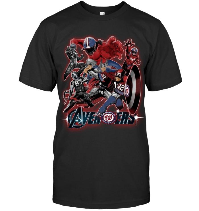 Mlb Washington Nationals The Avengers Assemble Fighting Shirt Long Sleeve Plus Size Up To 5xl