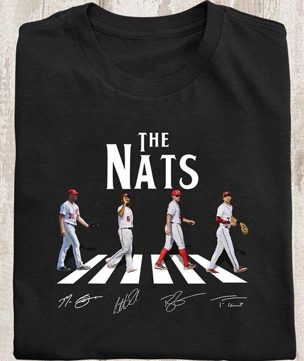 Mlb Washington Nationals The Nats Washington Nationals Abbey Road Signed T Shirt Shirt Size Up To 5xl