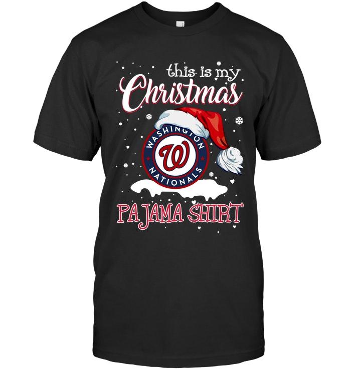 Mlb Washington Nationals This Is My Christmas Washington Nationals Pajama Shirt T Shirt Shirt Size Up To 5xl