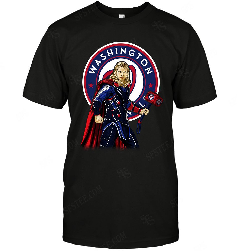 Mlb Washington Nationals Thor Dc Marvel Jersey Superhero Avenger Shirt Size Up To 5xl