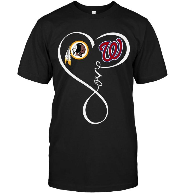 Mlb Washington Nationals Washington Redskins Washington Nationals Love Heart Shirt Sweater Plus Size Up To 5xl